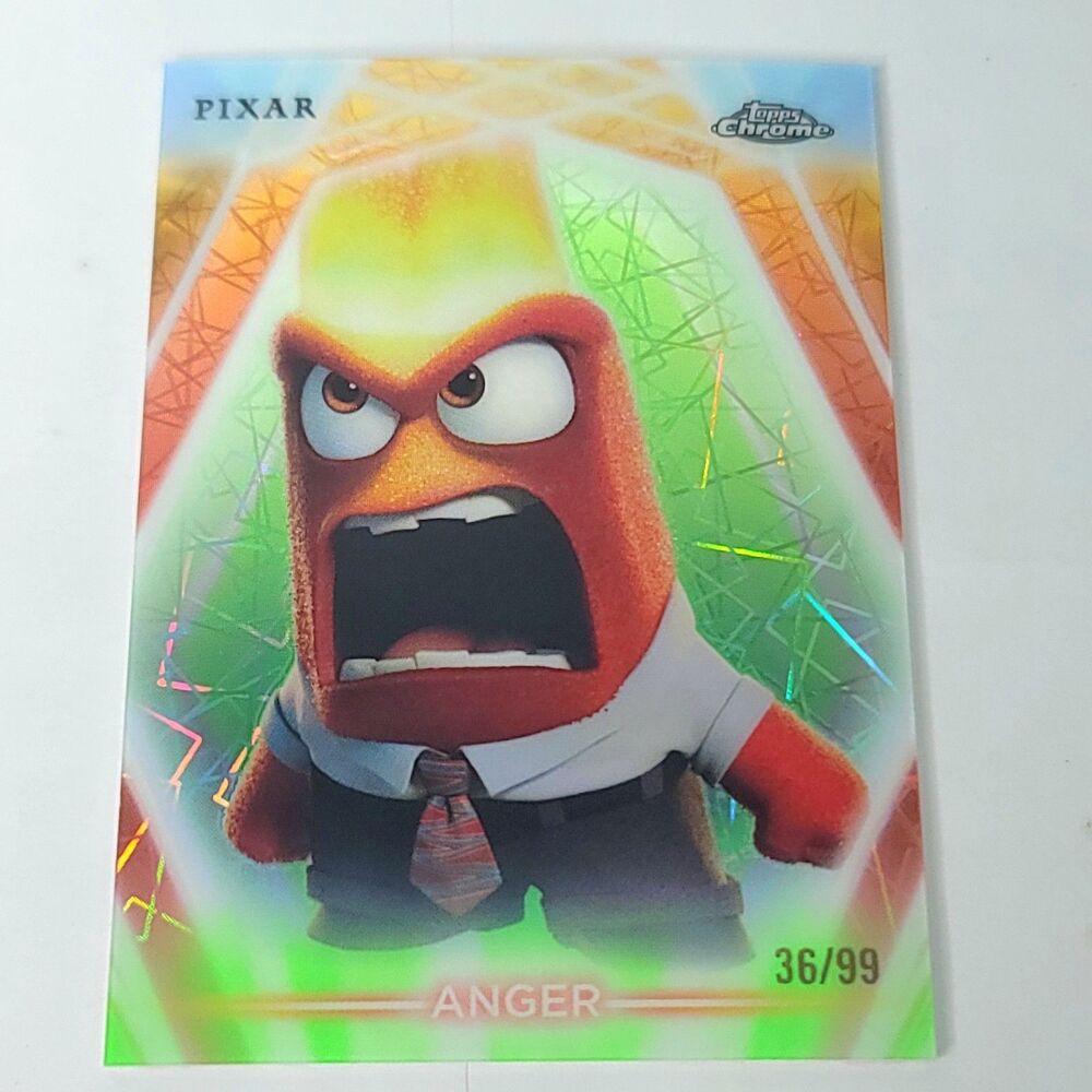 Anger Topps 2026 Disney Chrome Neon Green Laser Limited 36/99